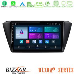 BIZZAR U-UL2-SK0150 Ultra Series Skoda Fabia 2015-2021 8core Android13 8+128GB Navigation Multimedia Tablet 9"