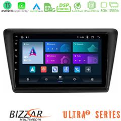 BIZZAR U-UL2-SK1067 ULTRA Series Skoda Rapid 2013-2017 8core Android13 8+128GB Navigation Multimedia Tablet 9"
