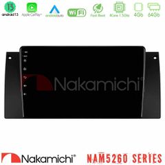 NAKAMICHI U-N44-BM0604 NAM5260 Series 4Core Android13 4+64GB BMW 5 Series (E39) / X5 (E53) Navigation Multimedia Tablet 9" Με Carplay & Android Auto