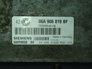 Εγκέφαλος SET ΞΕΚΛΕΙΔΩΤΟΣ VW GOLF MK4 BORA 06A906019BF SIEMENS SIMOS 2 5WP485804 AKL 1.6L - 8V - 100HP 1997 - 2005-thumb-2