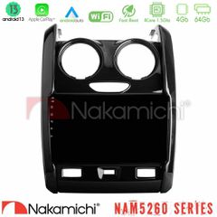 NAKAMICHI U-N44-DC0430 NAM5260 Series 4Core Android13 4+64GB Dacia Duster 2014-2018 Navigation Multimedia Tablet 9" Με Carplay & Android Auto
