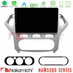 NAKAMICHI U-N44-FD0919A NAM5260 Series 4Core Android13 4+64GB Ford Mondeo 2007-2010 AUTO A/C Navigation Multimedia Tablet 10" Με Carplay & Android Auto
