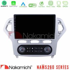 NAKAMICHI U-N44-FD0919AC NAM5260 Series 4Core Android13 4+64GB Ford Mondeo 2007-2011 (Auto A/C) Navigation Multimedia Tablet 10" Με Carplay & Android Auto