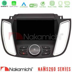 NAKAMICHI U-N44-FD2025 NAM5260 Series 4Core Android13 4+64GB Ford Kuga/C-Max 2013-2019 Navigation Multimedia Tablet 9" Με Carplay & Android Auto