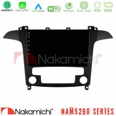 NAKAMICHI U-N44-FD409 NAM5260 Series 4Core Android13 4+64GB Ford S-Max 2006-2012 Navigation Multimedia Tablet 9" Με Carplay & Android Auto