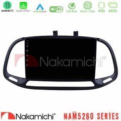 NAKAMICHI U-N44-FT0909 NAM5260 Series 4Core Android13 4+64GB Fiat Doblo 2015-2022 Navigation Multimedia Tablet 9" Με Carplay & Android Auto