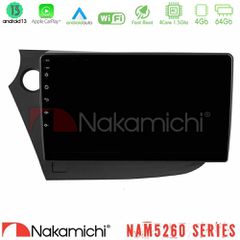 NAKAMICHI U-N44-HD0821 NAM5260 Series 4Core Android13 4+64GB Honda Insight 2009-2015 Navigation Multimedia Tablet 9" Με Carplay & Android Auto
