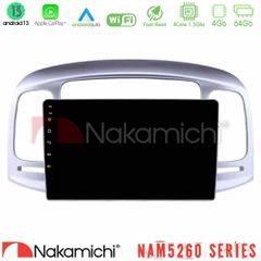 NAKAMICHI U-N44-HY0711 NAM5260 Series 4Core Android13 4+64GB Hyundai Accent 2006-2011 Navigation Multimedia Tablet 9" Με Carplay & Android Auto