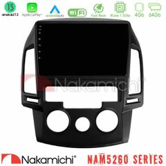 NAKAMICHI U-N44-HY0799 NAM5260 Series 4Core Android13 4+64GB Hyundai i30 2007-2012 Manual A/C Navigation Multimedia Tablet 9" Με Carplay & Android Auto