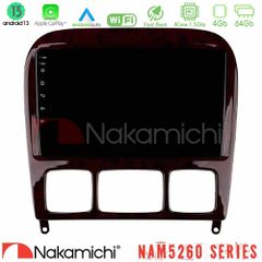 NAKAMICHI U-N44-MB0765 NAM5260 Series 4Core Android13 4+64GB Mercedes S Class 1999-2004 (W220) Navigation Multimedia Tablet 9" Με Carplay & Android Auto