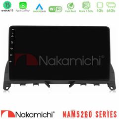 NAKAMICHI U-N44-MB0842 NAM5260 Series 4Core Android13 4+64GB Mercedes C Class W204 Navigation Multimedia Tablet 9" Με Carplay & Android Auto