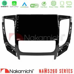 NAKAMICHI U-N44-MT0719 NAM5260 Series 4Core Android13 4+64GB Mitsubishi L200 2016- & Fiat Fullback (Auto A/C) Navigation Multimedia Tablet 9" Με Carplay & Android Auto