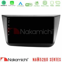 NAKAMICHI U-N44-ST0840 NAM5260 Series 4Core Android13 4+64GB Seat Altea 2004-2015 Navigation Multimedia Tablet 9" Με Carplay & Android Auto