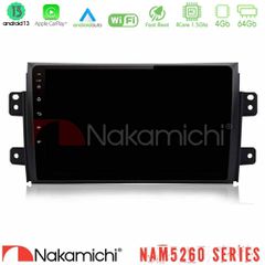 NAKAMICHI U-N44-SZ0649 NAM5260 Series 4Core Android13 4+64GB Suzuki SX4 2006-2014 Fiat Sedici 2006-2014 Navigation Multimedia Tablet 9" Με Carplay & Android Auto