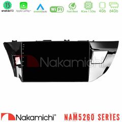 NAKAMICHI U-N44-TY0008 NAM5260 Series 4Core Android13 4+64GB Toyota Corolla 2014-2016 Navigation Multimedia Tablet 10" Με Carplay & Android Auto