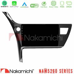 NAKAMICHI U-N44-TY0158 NAM5260 Series 4Core Android13 4+64GB Toyota Corolla 2017-2018 Navigation Multimedia Tablet 10" Με Carplay & Android Auto