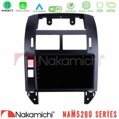 NAKAMICHI U-N44-VW1229 NAM5260 Series 4Core Android13 4+64GB VW Polo 2002-2009 Navigation Multimedia Tablet 9" Με Carplay & Android Auto