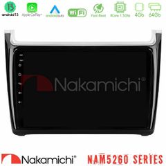 NAKAMICHI U-N44-VW6901PB NAM5260 Series 4Core Android13 4+64GB Vw Polo 2014-2017 Navigation Multimedia Tablet 9" Με Carplay & Android Auto