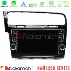 NAKAMICHI U-N44-VW1381 NAM5260 Series 4Core Android13 4+64GB VW GOLF 7 Navigation Multimedia Tablet 9" Με Carplay & Android Auto (OEM Look)