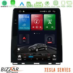 BIZZAR U-TQG-RN8005 Tesla Series 8Core Android13 4+64GB Renault Clio 5 2020-2025 Navigation Multimedia Tablet 9.7"