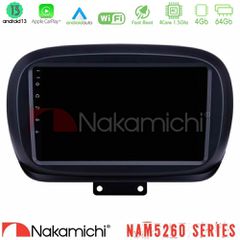 NAKAMICHI U-N44-FT0534 NAM5260 Series 4Core Android13 4+64GB Fiat 500X Navigation Multimedia Tablet 9" Με Carplay & Android Auto