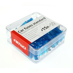 AMIO 01335/AM Ασφάλειες Αυτοκινήτου Standard 15A Μαχαιρωτές Blade για Ηλεκτρικό Σύστημα Οχήματος - 50 τεμ.