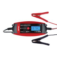 AMIO 02088/AM Φορτιστής Μπαταρίας 6/12V 2A/4A με LCD για φόρτιση και συντήρηση μπαταριών 1.2-120Ah με έξυπνη λειτουργία και προστασία IP65 για ασφαλή και αποδοτική χρήση - 1 Τεμ.