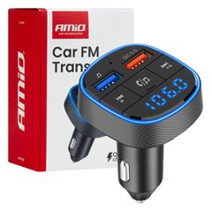 AMIO 04648/AM FM Transmitter Αναπτήρα τύπου FMT01 τάση λειτουργίας για Επιβατικά Αυτοκίνητα και Φορτηγά με 2xUSB Type-A για Επιβατικά Αυτοκίνητα και Φορτηγά - 1 τεμ.