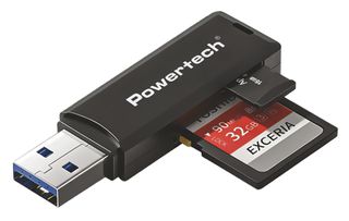 POWERTECH card reader PT-1605 για SD & micro SD, USB 3.0, 5Gbps, μαύρο-thumb-2