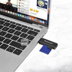 POWERTECH card reader PT-1605 για SD & micro SD, USB 3.0, 5Gbps, μαύρο-thumb-1