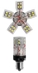 SIMONI RACING SRL30/W P21W 12V BA15s 30LED ΜΟΝΟΠΟΛΙΚΟ ΛΕΥΚΟ MULTI-LED 1ΤΕΜ.