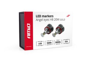 AMIO 01543/AM LED Λαμπάκια Angel Eyes H8 20W 420lm 5600K CANBUS για BMW Σειρά 1 3 5 X1 X5 X6 Z4 για Ισχυρό Λευκό Φως & Χωρίς Σφάλματα – Σετ 2 Τεμ.