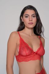 Δαντελένιο Bralette - Κόκκινο