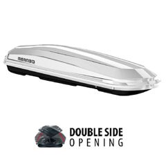 MENABO 9300/MB Μπαγκαζιέρα Οροφής Diamond 450 Duo White Λευκή Γυαλιστερή 450L για Επιπλέον Αποσκευές Ταξιδιού – 1 Τεμ.