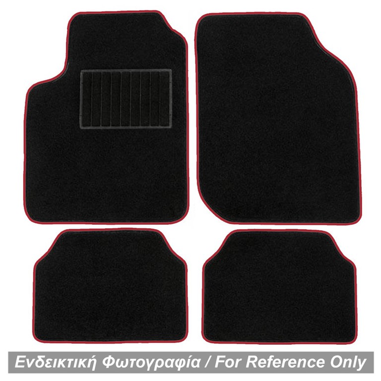 RACE AXION ΠΑΤ.RX-8/RED-RX ΠΑΤΑΚΙΑ ΜΟΚΕΤΑ ΓΙΑ MAZDA RX-8 2003+ (ΜΑΥΡΟ ΜΕ ΚΟΚΚΙΝΟ ΡΕΛΙ) - 4 ΤΕΜ.
