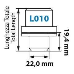 LAMPA L.MG21157SU Μπουλόνια Ασφαλείας 14x1,50 19,44/42,6mm (22) ίσια με ροδέλα L010