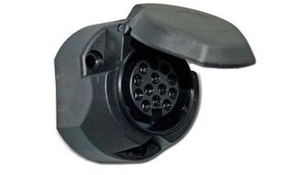 AMIO 01325/AM Πρίζα Κοτσαδόρου 13-Pin Θηλυκή 12V Πλαστική Μαύρη για Τρέιλερ Τροχόσπιτο και Σκάφος - 1 τεμ.