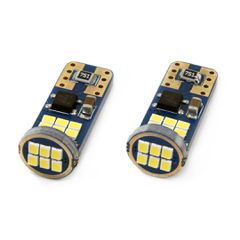 AMIO 01292/AM Λαμπάκια T10 W5W LED 12/24V 2.2W 18xSMD2016 Ultra Bright Canbus 5600K Λευκό Φως 10x25mm για Φώτα Θέσεως και Εσωτερικό Φωτισμό Αυτοκινήτου - 2 τεμ.