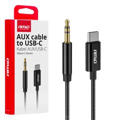 AMIO 04294/AM ΚΑΛΩΔΙΟ ΣΥΝΔΕΣΗΣ ΑΝΤΑΠΤΟΡΑΣ ΑΠΟ USB-C ΣΕ AUX MINI JACK 3.5mm 1m - 1 Τεμ.