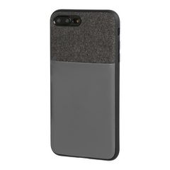 LAMPA L.P14937/T APPLE iPHONE 7 PLUS ΚΑΙ 8 PLUS ΘΗΚΗ ΚΙΝΗΤΟΥ DUO POCKET ΜΑΥΡΟ-ΓΚΡΙ ΜΑΓΝΗΤΙΚΗ SILVER LINE