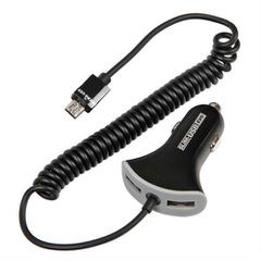 LAMPA L3896.3/T ΦΟΡΤΙΣΤΗΣ ΑΝΑΠΤΗΡΑ ΔΙΠΛΟΣ SLIM USB EVO ME ΚΑΛΩΔΙΟ 12/24V 2400mA