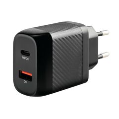 LAMPA L3871.7/T ΦΟΡΤΙΣΤΗΣ ΚΙΝΗΤΟΥ ΜΕ ΟΙΚΙΑΚΗ ΠΡΙΖΑ 100/230V ΚΑΙ 2 ΘΥΡΕΣ USB A+C 20W HOME POWER ULTRA FAST CHARGER