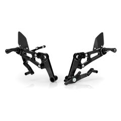 PARAXITE L.PRS001N Ρυθμιζόμενα Μαρσπιέ (Rearsets) Μοτοσικλέτας - Μαύρο Χρώμα 16 Θέσεων 2τεμ