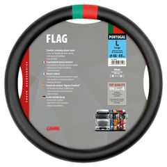 LAMPA L9781.4 ΚΑΛΥΜΜΑ ΤΙΜΟΝΙΟΥΦΟΡΤΗΓΟΥ CLUB FLAG PORTUGAL ΜΑΥΡΟ SKEENTEX (L) 46/48cm (ΚΟΦΤΟ ΤΙΜΟΝΙ)