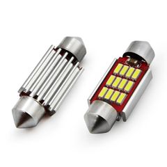 AMIO 01289/AM Λάμπες LED Πλαφονιέρας 36mm 12/24V 2.9W 5600K 12 LED CAN-BUS Festoon Λευκό Φως για Εσωτερικό Φωτισμό Καμπίνας και Πινακίδα Αυτοκινήτου - 1 σετ