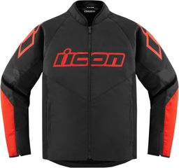 Μπουφάν Καλοκαιρινό Δίάτρητο ICON Hooligan™ Jacket Μαύρο-Κόκκινο