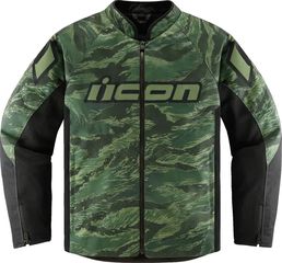 Μπουφάν Καλοκαιρινό Διάτρητο ICON Hooligan CE Tigersblood™ Jacket Μαύρο-Πράσινο