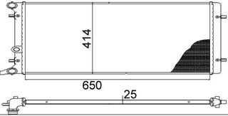Ψυγείο, ψύξη κινητήρα BEHR MAHLE ORIGINAL CR368001S