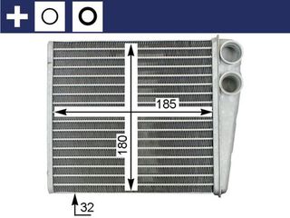 Εναλλάκτης θερμότητας, θέρμανση BEHR MAHLE ORIGINAL AH208000S