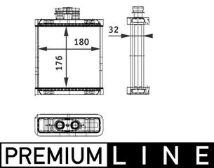 Εναλλάκτης θερμότητας, θέρμανση BEHR *** PREMIUM LINE *** MAHLE ORIGINAL AH75000P